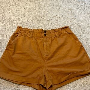 Universal Thread mustard paper bag shorts